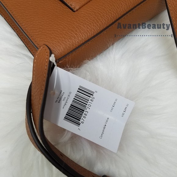 kate Spade New York Leila Top Zipper Crossbody Ginger Brown Large Front Zip Pock - Picture 4 of 10